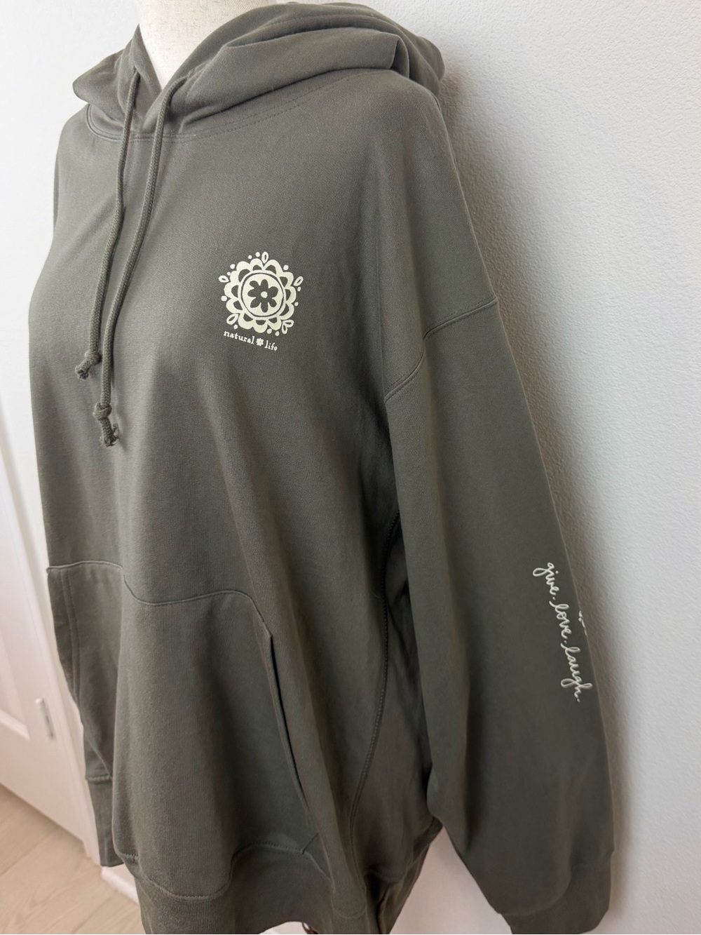 Natural Life Hoodie Sweatshirt - Makes You Happy Size Large - Picture 7 of 12